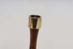 Pair of Sculptural Vintage Austrian Brass and Walnut Candlesticks - Image 19