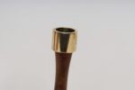 Pair of Sculptural Vintage Austrian Brass and Walnut Candlesticks - Image 19