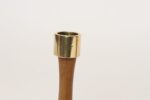 Pair of Sculptural Vintage Austrian Brass and Walnut Candlesticks - Image 20