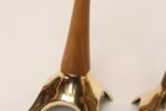 Pair of Sculptural Vintage Austrian Brass and Walnut Candlesticks - Image 27