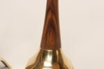 Pair of Sculptural Vintage Austrian Brass and Walnut Candlesticks - Image 25