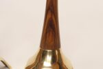 Pair of Sculptural Vintage Austrian Brass and Walnut Candlesticks - Image 25
