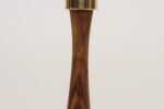 Pair of Sculptural Vintage Austrian Brass and Walnut Candlesticks - Image 24