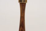 Pair of Sculptural Vintage Austrian Brass and Walnut Candlesticks - Image 24
