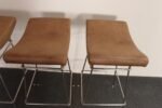 Set of Four Brazilian Leather and Stainless Steel Bar Stools by Fernando Jaeger - Image 15