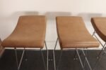 Set of Four Brazilian Leather and Stainless Steel Bar Stools by Fernando Jaeger - Image 16