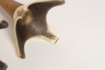 Pair of Sculptural Vintage Austrian Brass and Walnut Candlesticks - Image 28