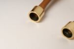 Pair of Sculptural Vintage Austrian Brass and Walnut Candlesticks - Image 17