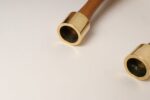 Pair of Sculptural Vintage Austrian Brass and Walnut Candlesticks - Image 17