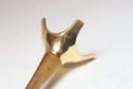 Pair of Sculptural Vintage Austrian Brass and Walnut Candlesticks - Image 15