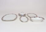 Set of Five Art Deco Bohemian Czechoslavakia Porcelain Serving Pieces by Mepoco - Image 4