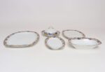 Set of Five Art Deco Bohemian Czechoslavakia Porcelain Serving Pieces by Mepoco - Image 4