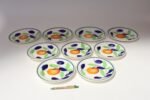 Set of Nine Vintage Italian "Orange" Fruit Motif Plates by Richard Ginori - Image 4