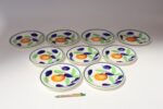 Set of Nine Vintage Italian "Orange" Fruit Motif Plates by Richard Ginori - Image 4