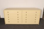 Vintage Ten Drawer Dresser Debonaire Cabinet with Brass X Pulls by Paul Frankl - Image 12