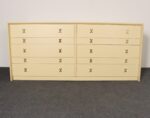 Vintage Ten Drawer Dresser Debonaire Cabinet with Brass X Pulls by Paul Frankl - Image 11