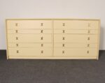 Vintage Ten Drawer Dresser Debonaire Cabinet with Brass X Pulls by Paul Frankl - Image 10