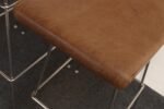Set of Four Brazilian Leather and Stainless Steel Bar Stools by Fernando Jaeger - Image 30