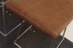 Set of Four Brazilian Leather and Stainless Steel Bar Stools by Fernando Jaeger - Image 30