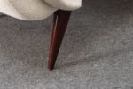 Pair of Italian Walnut and Gray and White Tweed Club Chairs after Marco Zanuso - Image 26