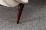 Pair of Italian Walnut and Gray and White Tweed Club Chairs after Marco Zanuso - Image 26