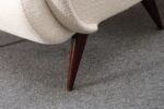 Pair of Italian Walnut and Gray and White Tweed Club Chairs after Marco Zanuso - Image 24