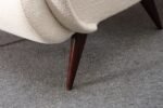Pair of Italian Walnut and Gray and White Tweed Club Chairs after Marco Zanuso - Image 24