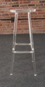 Single Vintage American Hollywood Regency Style Lucite Bar Stool - Image 8