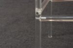 Single Vintage American Hollywood Regency Style Lucite Bar Stool - Image 11