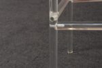 Single Vintage American Hollywood Regency Style Lucite Bar Stool - Image 11