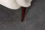 Pair of Italian Walnut and Gray and White Tweed Club Chairs after Marco Zanuso - Image 23
