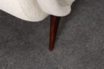 Pair of Italian Walnut and Gray and White Tweed Club Chairs after Marco Zanuso - Image 23