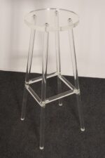 Single Vintage American Hollywood Regency Style Lucite Bar Stool - Image 3