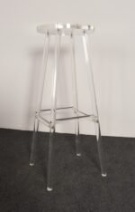 Single Vintage American Hollywood Regency Style Lucite Bar Stool - Image 2