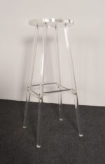 Single Vintage American Hollywood Regency Style Lucite Bar Stool - Image 2