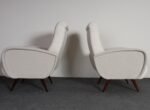 Pair of Italian Walnut and Gray and White Tweed Club Chairs after Marco Zanuso - Image 13