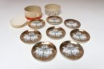 Set of Eight Vintage Gilded Roman Chariot Coasters by Piero Fornasetti with Box - Image 4