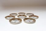 Set of Eight Vintage Gilded Roman Chariot Coasters by Piero Fornasetti with Box - Image 9