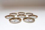 Set of Eight Vintage Gilded Roman Chariot Coasters by Piero Fornasetti with Box - Image 9