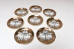 Set of Eight Vintage Gilded Roman Chariot Coasters by Piero Fornasetti with Box - Image 10