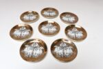 Set of Eight Vintage Gilded Roman Chariot Coasters by Piero Fornasetti with Box - Image 10