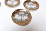 Set of Eight Vintage Gilded Roman Chariot Coasters by Piero Fornasetti with Box - Image 19