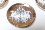 Set of Eight Vintage Gilded Roman Chariot Coasters by Piero Fornasetti with Box - Image 21