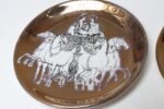 Set of Eight Vintage Gilded Roman Chariot Coasters by Piero Fornasetti with Box - Image 23
