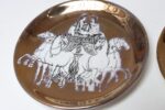 Set of Eight Vintage Gilded Roman Chariot Coasters by Piero Fornasetti with Box - Image 23