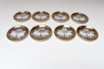 Set of Eight Vintage Gilded Roman Chariot Coasters by Piero Fornasetti with Box - Image 11