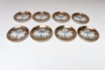 Set of Eight Vintage Gilded Roman Chariot Coasters by Piero Fornasetti with Box - Image 11
