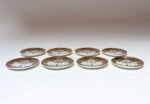 Set of Eight Vintage Gilded Roman Chariot Coasters by Piero Fornasetti with Box - Image 12