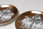 Set of Eight Vintage Gilded Roman Chariot Coasters by Piero Fornasetti with Box - Image 25