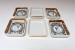 Set of Six Fornasetti Gilt Porcelain Profili Romani Roman Emperor Vide Poches - Image 3